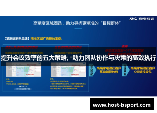 提升会议效率的五大策略，助力团队协作与决策的高效执行